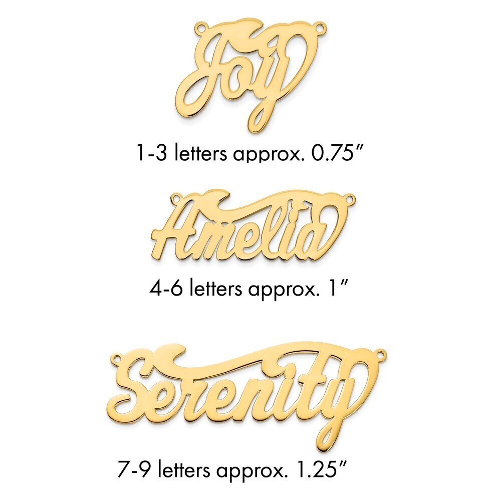 Kazi Luxury 14k Yellow Gold  Polished Name Plate